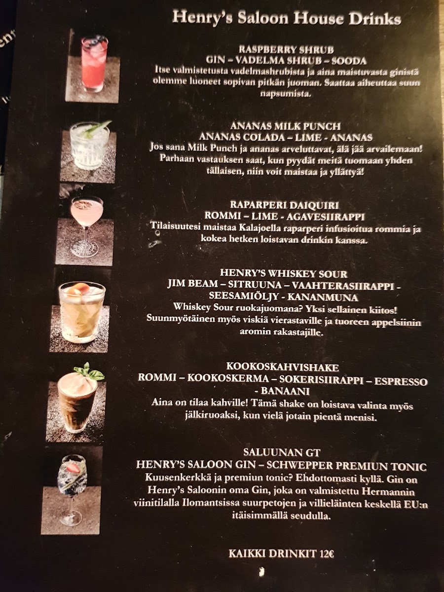 Menu Henry's Saloon-2